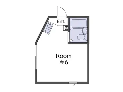 リブ代沢(ワンルーム/1階)の間取り写真