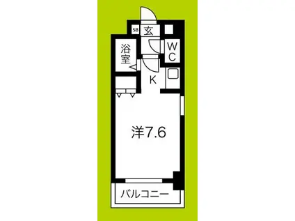 ＪＲおおさか東線 ＪＲ淡路駅 徒歩12分 7階建 築34年(1K/4階)の間取り写真