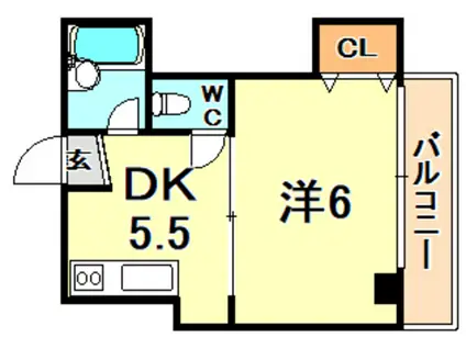ハイツ生田(1DK/3階)の間取り写真