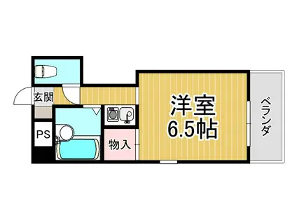 ファミーユ甲子園口(ワンルーム/3階)の間取り写真