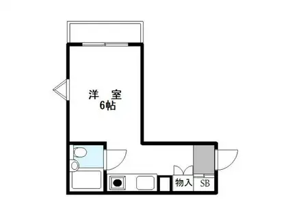 エールプラザ京成小岩 303(ワンルーム/3階)の間取り写真