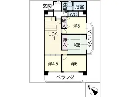 センチュリーハイランド(4LDK/4階)の間取り写真