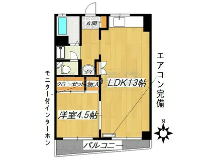 SAKURA檀渓 サクラ檀渓(1LDK/2階)の間取り写真