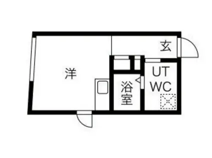 LUDENS千歳台(ワンルーム/1階)の間取り写真