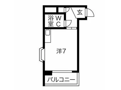 寿秀ハウスセカンド(ワンルーム/8階)の間取り写真