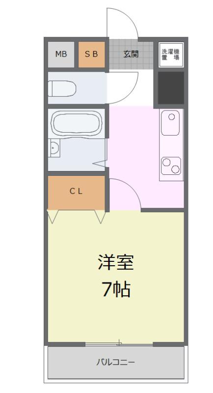 永田第2ビル(1K/3階)の間取り写真