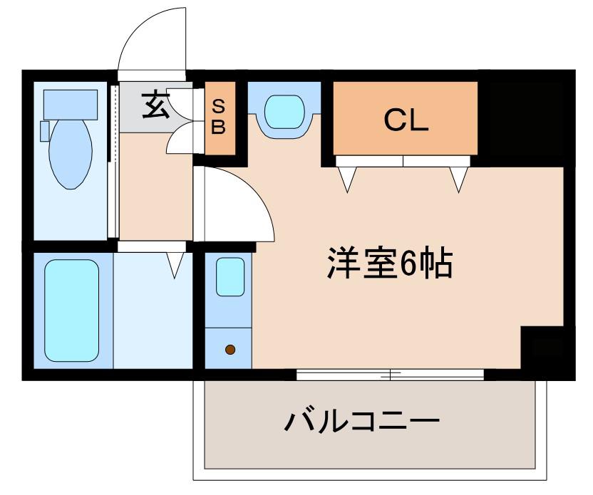 光コーポ淀川(ワンルーム/2階)の間取り写真