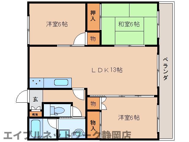 ハイム瑞光(3LDK/3階)の間取り写真