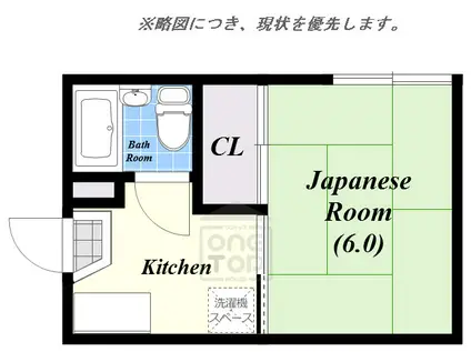 パインヒルズ(1K/1階)の間取り写真