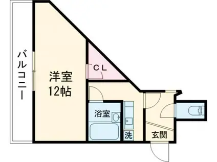 イッツビル(ワンルーム/8階)の間取り写真