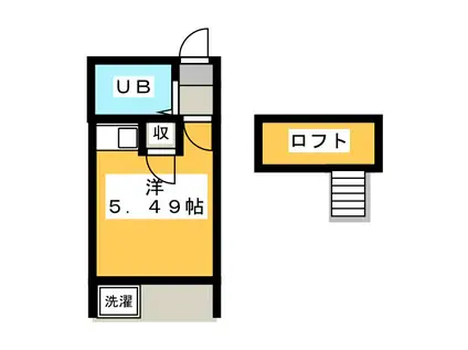 ライフピアメモリー(ワンルーム/1階)の間取り写真