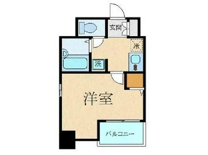 エスコート東大前(1K/6階)の間取り写真