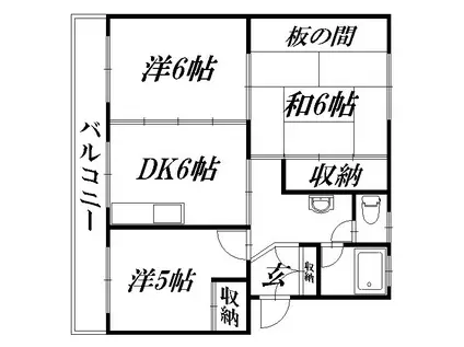 グリーンハイツ青葉台(3DK/3階)の間取り写真