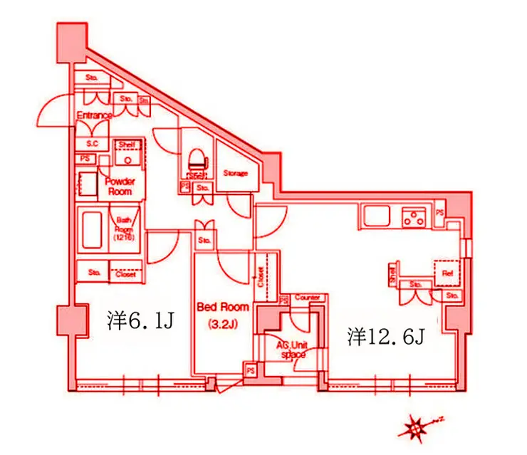スタイリオ元住吉II 4階階 間取り