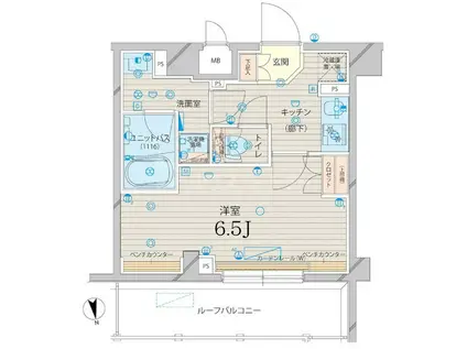 ルーブル上板橋(1K/5階)の間取り写真