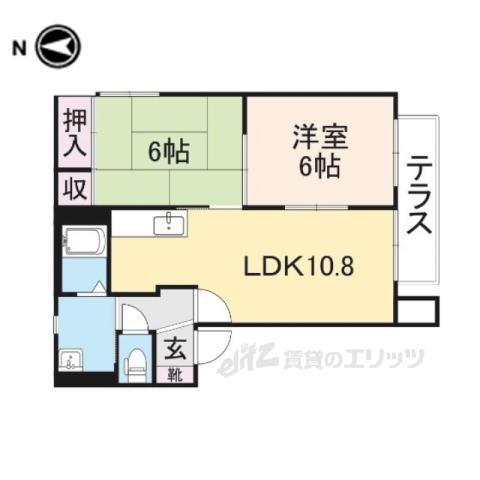 シャーメゾン・サンドルチェ(2LDK/1階)の間取り写真