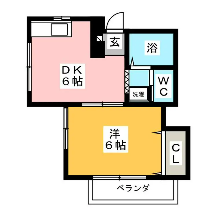 由比ガ浜コートハウス 1階階 間取り