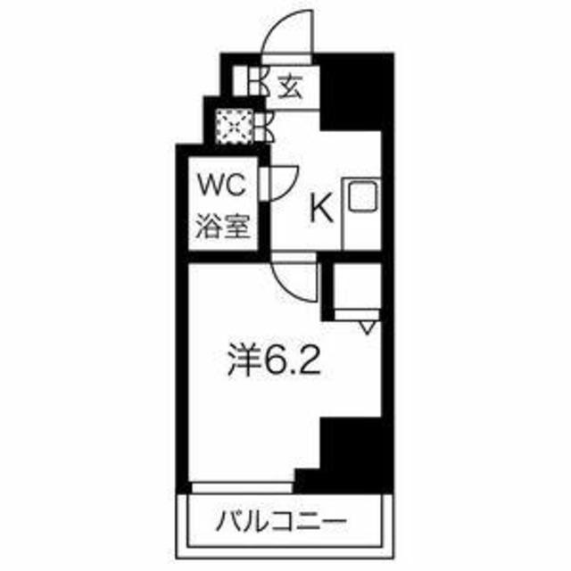 スパシエ八王子クレストタワー(1K/5階)の間取り写真