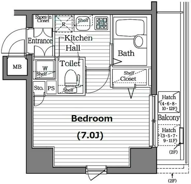 ガラ・シティ日本橋茅場町 11階階 間取り