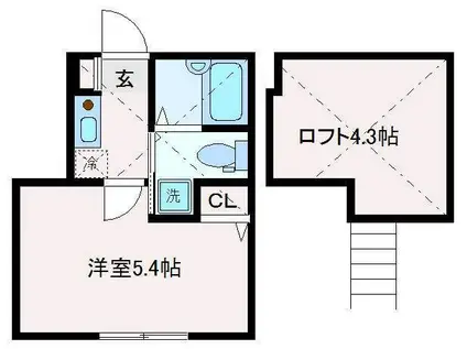 アーバンコート(1K/1階)の間取り写真