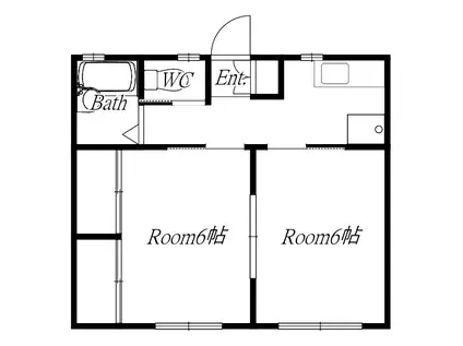 メゾン・セル(2K/1階)の間取り写真