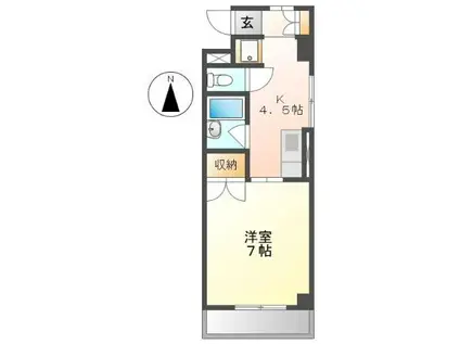 カーサ グラツィア(1K/3階)の間取り写真