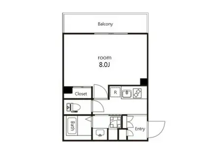 ルネサンスコート上北沢FRONT(1K/2階)の間取り写真