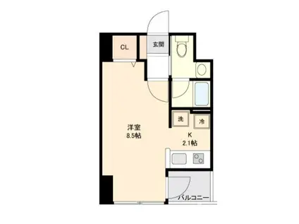 KDXレジデンス仙台駅東(ワンルーム/4階)の間取り写真