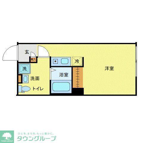 NOVEL COURT 西新井(ワンルーム/1階)の間取り写真