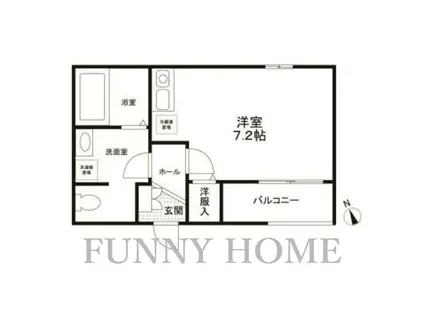 アクイラ・モンテ目黒(ワンルーム/3階)の間取り写真