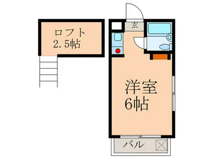 ヒルハイム徳丸(ワンルーム/2階)の間取り写真