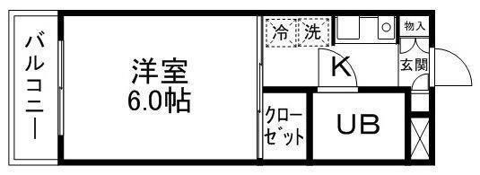 プチレジョン柏木(1K/1階)の間取り写真