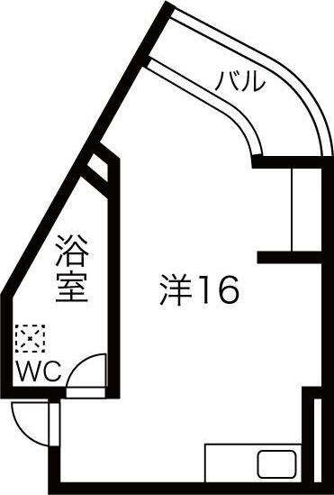 BAUWERK(ワンルーム/7階)の間取り写真