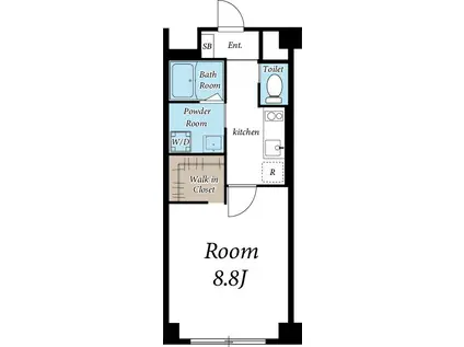 竹嶋ビルACT-3(1K/5階)の間取り写真