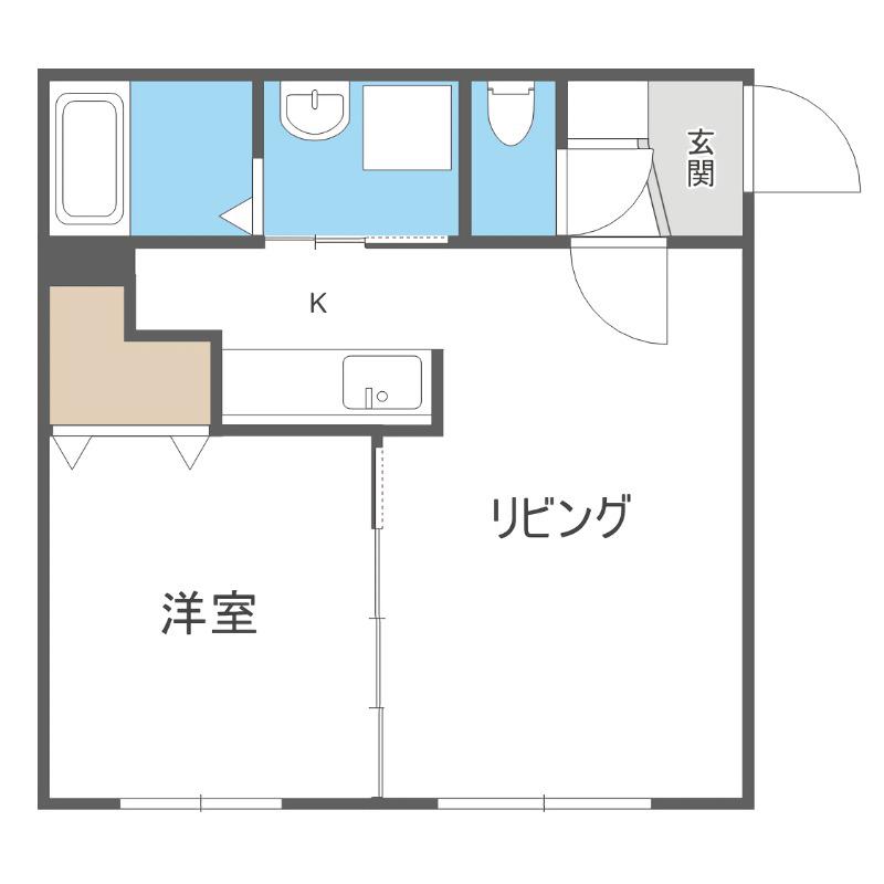 K・Sー11(1LDK/3階)の間取り写真