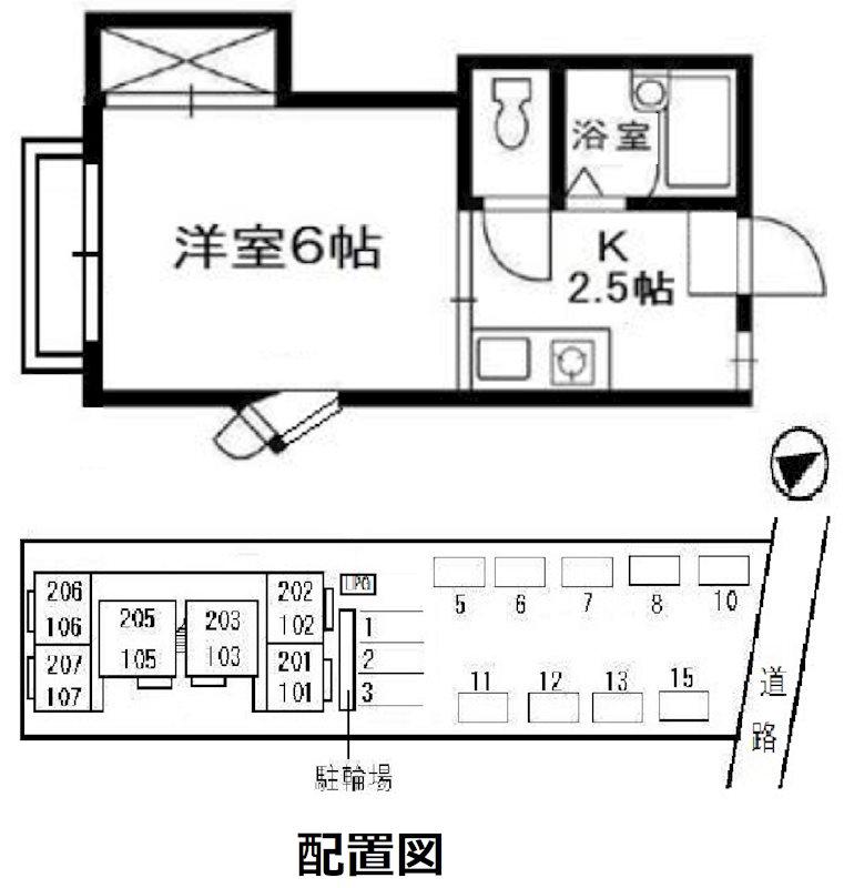 カーサレシェンテ(1K/1階)の間取り写真