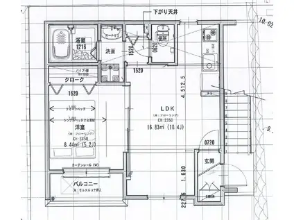 神戸市東灘区住吉東町PJ(1LDK/1階)の間取り写真