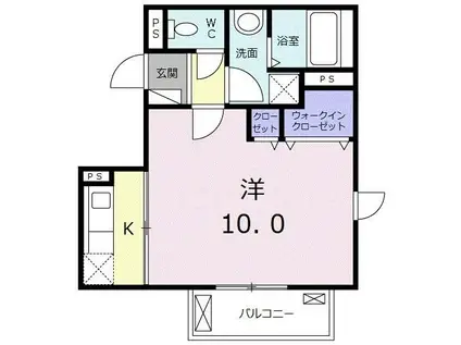 レジデンス小石川(1K/1階)の間取り写真