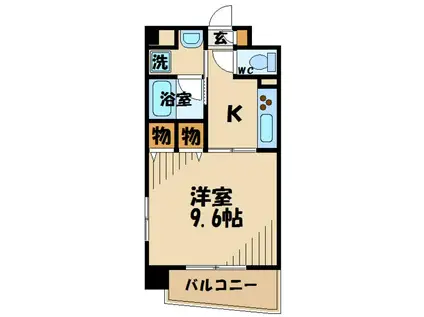 アクアガーデン(1K/5階)の間取り写真