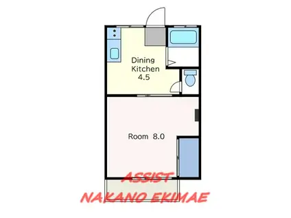 コーポホンダ(1DK/3階)の間取り写真