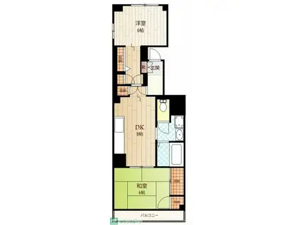 ブオナスタンザ新検見川(2DK/2階)の間取り写真