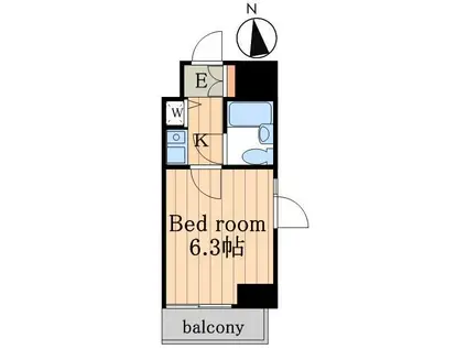 ウィン浅草(1K/9階)の間取り写真
