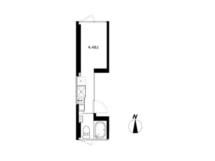 KM1113(1K/2階)の間取り写真
