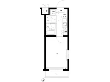 ルーブル早稲田六番館(1K/4階)の間取り写真