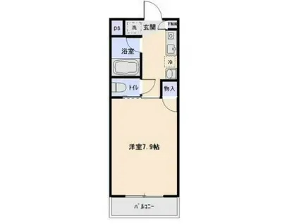 ハイツエフケー相模大野(1K/5階)の間取り写真