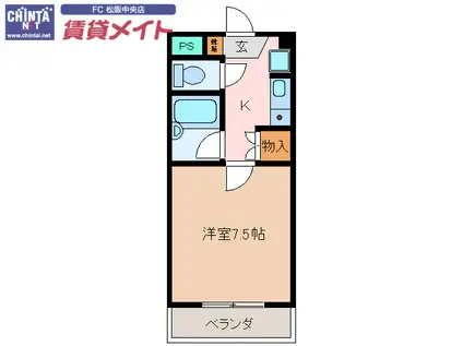 ロイヤルリング(1K/3階)の間取り写真