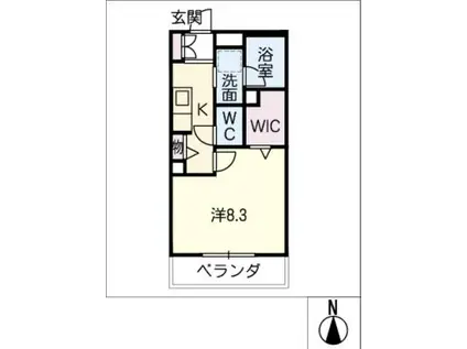 サニーランド(1K/3階)の間取り写真