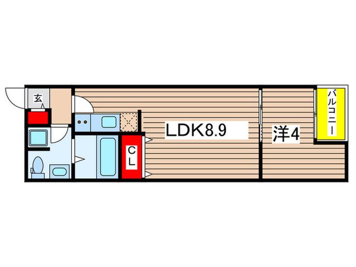 VAU HOUSE青葉の森(1LDK/3階)の間取り写真