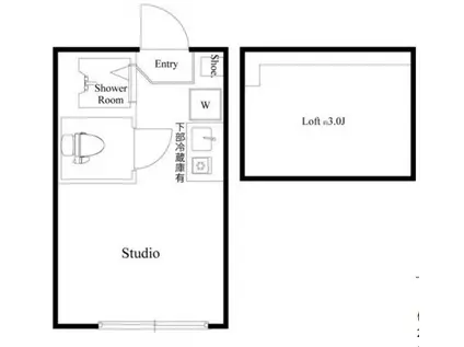 ハーモニーテラス池袋III(ワンルーム/1階)の間取り写真