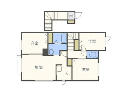 LAME CANA前田(3LDK/2階)の間取り写真